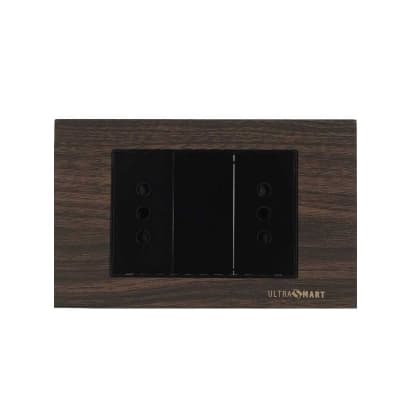 Tomacorriente Doble 10A Ultrasmart Wood 1