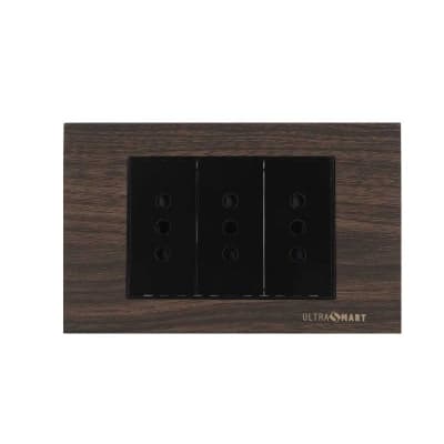 Tomacorriente Triple 10A  Wood 1