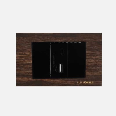 Cargador Usb Muro + tipo C Super Charge UltraSmart Wood 1