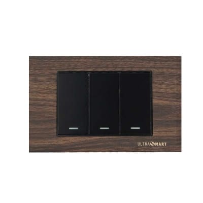 Interruptor Doble + Conmutador Simple 9/24 UltraSmart Black