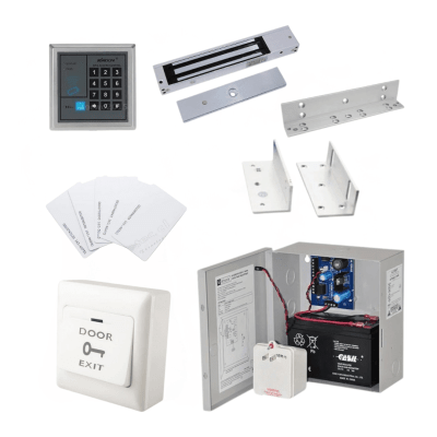 Kit Cerradura 180KG Soportes Fuentes Botón Batería 2