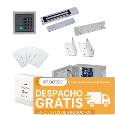 Kit Cerradura 180KG Soportes Fuentes Botón Batería 1