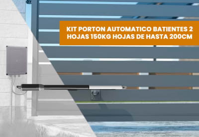 Kit Porton Automatico Batientes 2 Hojas 150kg hojas 5