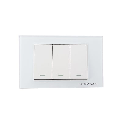 Interruptor 9/12 3 Modulos Linea Crystal 3