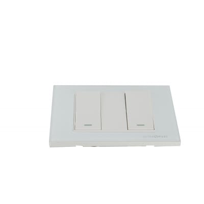 Interruptor Conmutador 9/24 Doble Crystal White 6