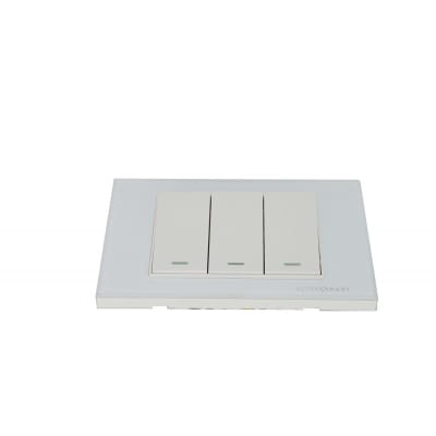 Interruptor Conmutador 9/24 Triple Crystal White 2