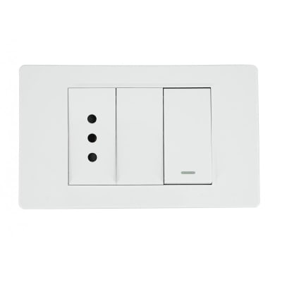Interruptor Simple 9/12 + Tomacorriente Simple UltraSmart Standard