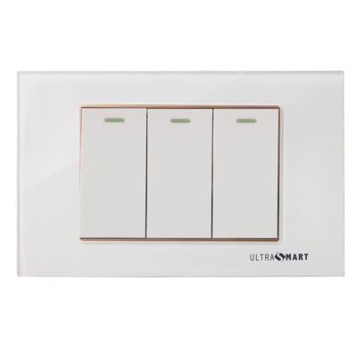 Interruptor Simple + Conmutador Doble 9/24 Linea Crystal Advantage