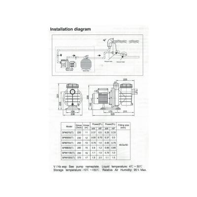 Kit Bomba 0.75HP + Filtro Piscina 12m3/H 3