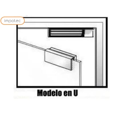 Cerradura Magnetica 180KG Completa con Soporte U 3