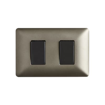 Interruptor Doble 9/15 10A STANFORD Café 1