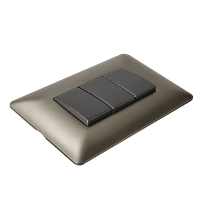 Interruptor Triple 9/32 10A STANFORD Café 4