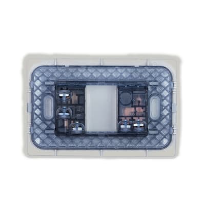 Interruptor Simple 9/12 + Tomacorriente Simple 10A STANFORD Café 3