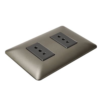 Tomacorriente Doble 10A STANFORD Café 4