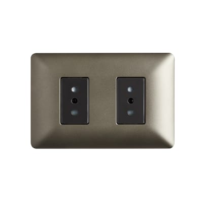 Tomacorriente Doble 10A STANFORD Café 1