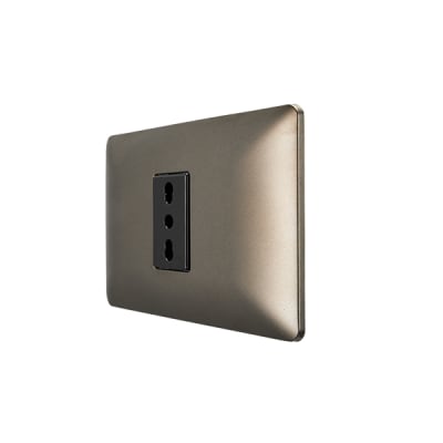 Tomacorriente Simple Bipaso 10/16A STANFORD Café 2