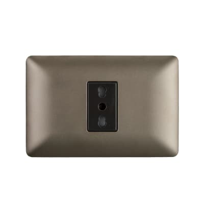 Tomacorriente Simple Bipaso 10/16A STANFORD Café 1