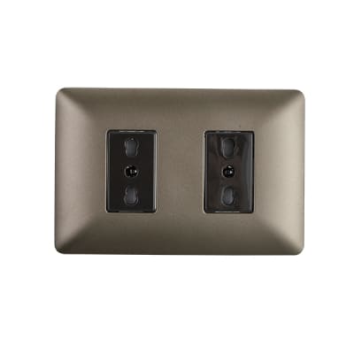 Tomacorriente Doble Bipaso 10/16A STANFORD Café 1