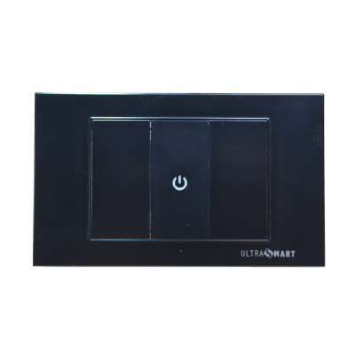 Interruptor Inteligente WiFi con Placa Negra – Simple (1 Módulo) UltraSmart 1