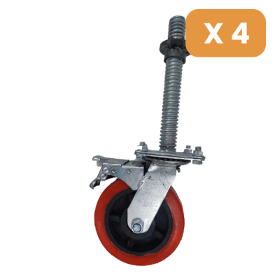 Pack 5 Andamios Galvanizados 180 X 95 X 170 + 4 Ruedas 3