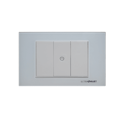 Interruptor Inteligente Blanco WiFi con Placa – Simple (1 Módulo) UltraSmart