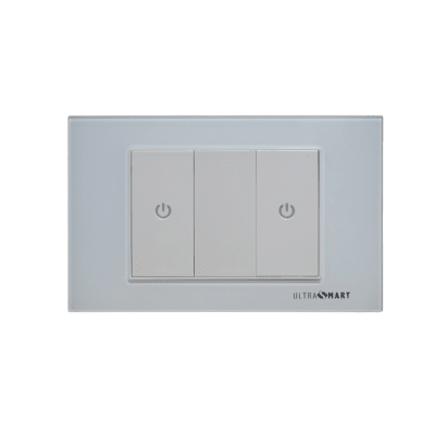 Interruptor Inteligente WiFi Pulsador Fisico Blanco – Doble (2 Módulos) Ultrasmart
