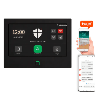 Kit de alarma WiFi + 4G con panel táctil 2