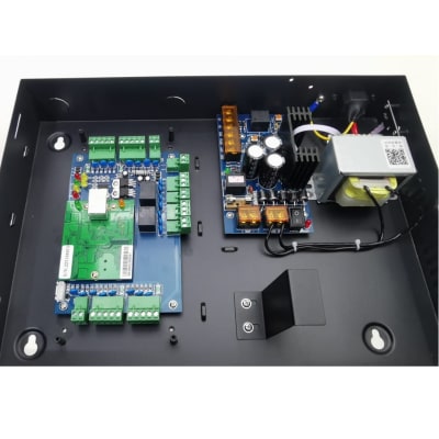 Panel Control de Acceso 1 Puerta + 1 Lector RFID + Boton Salida + Fuente UPS + Software 3