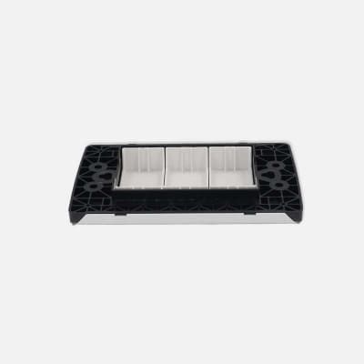 Placa Triple Enchufe o Interruptor UltraSmart Style White 2