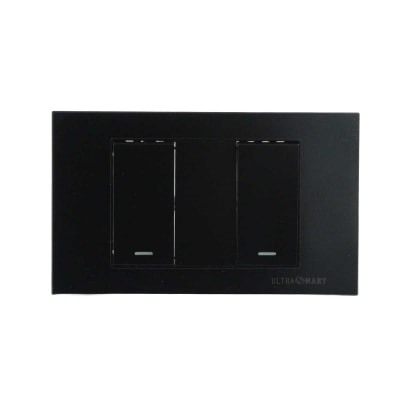 Interruptor Doble 9/12 UltraSmart Black