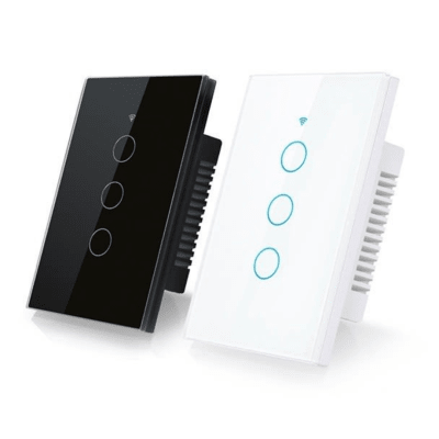 Interruptor Eléctrico Touch Crystal 3 Canales Negro + Control Remoto 2