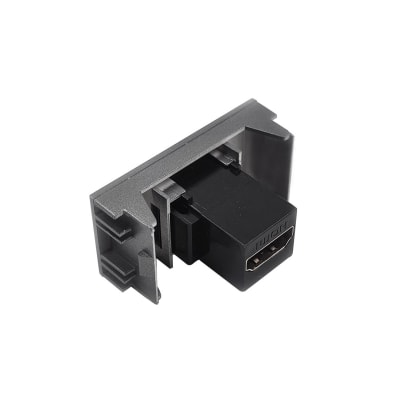 Placa de Muro 1 Puerto HDMI Linea Crystal Grey 3