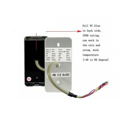 Teclado Control De Acceso Proximidad Rfid 2000 User Ip68 2