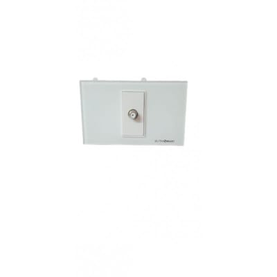 Toma Terminal TV Cable Coaxial Crystal White 3