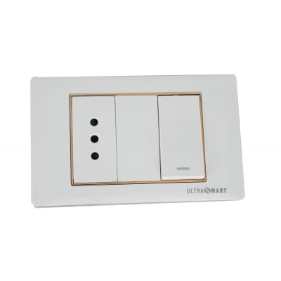 Tomacorriente 10A Simple + Interruptor 9/12 Doble Advantage 2