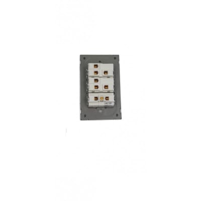 Tomacorriente 10A Simple + Interruptor 9/24 Doble Crystal White 3