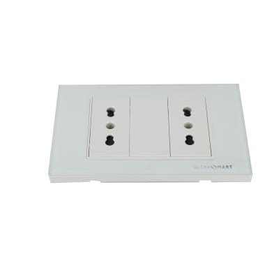 Tomacorriente 16A Doble Crystal White 8