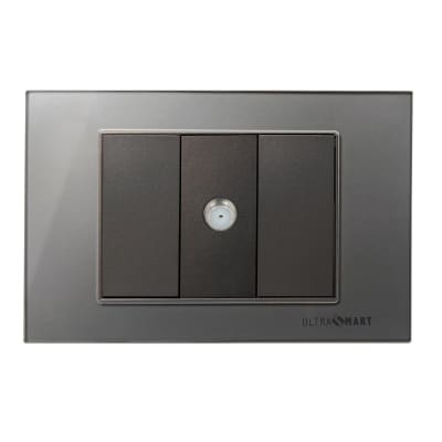 Toma TV Cable Muro Linea Crystal Grey