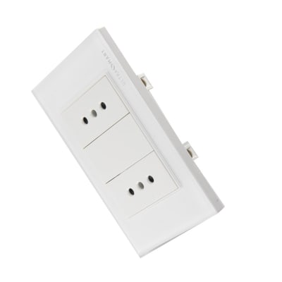 Tomacorriente Muro Doble Linea Crystal 7