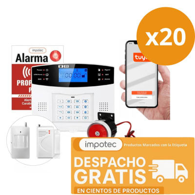 Pack 20 Alarmas Wifi 4G 2 Sensores
