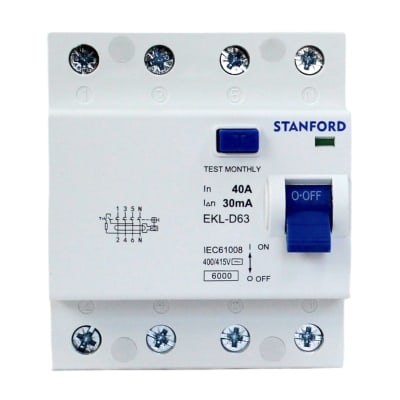 Interruptor Diferencial 4x40A 30mA STANFORD 2