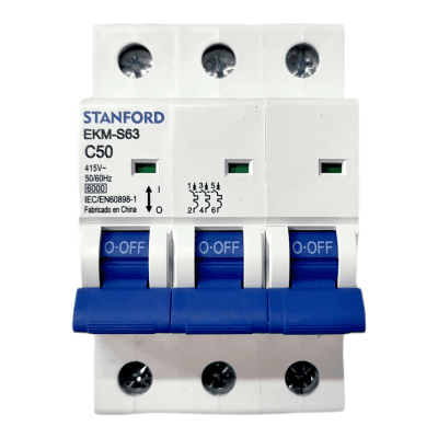 Interruptor Automático 3x50A 6KA Curva C STANFORD 2