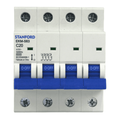 Interruptor Automático 4x20A 6KA Curva C STANFORD 2