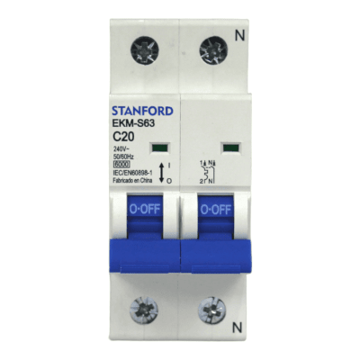 Interruptor Automático 2x20A 6KA Curva C STANFORD 2