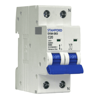 Interruptor Automático 2x20A 6KA Curva C STANFORD 1