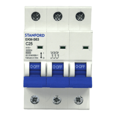 Interruptor Automático 3x25A 6KA Curva C STANFORD 2