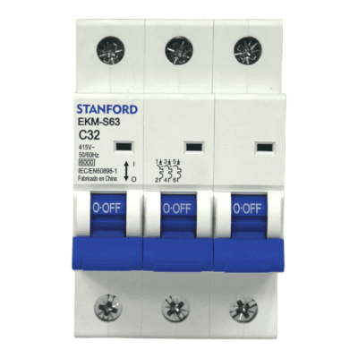 Interruptor Automático 3x32A 6KA Curva C STANFORD 2
