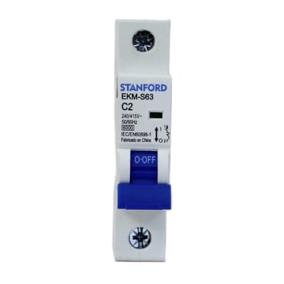 Interruptor Automático 1x2A 6KA Curva C STANFORD 2