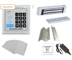 Control de Acceso con cerradura 180 Kilos con soporte L / Z, mas Botón EXIT (Fuente poder Switching) Kit 3 1