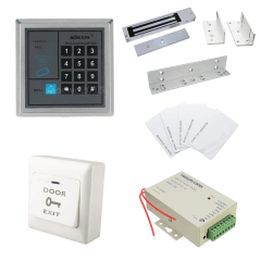 Control de Acceso con cerradura 180 Kilos con soporte L / Z, mas Botón EXIT (Fuente de Poder 3A) kit 4 2